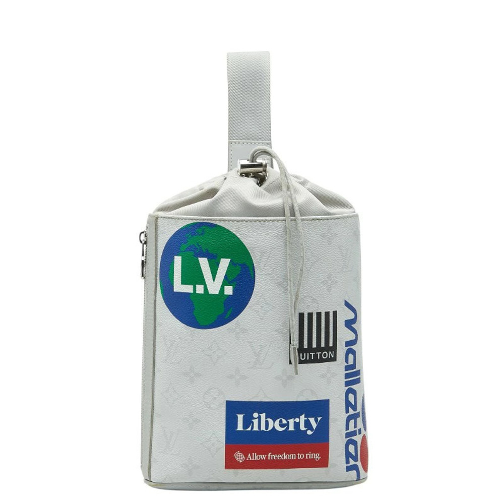 Louis Vuitton Monogram Chalk Slingback Bag Body Blanc White Gray